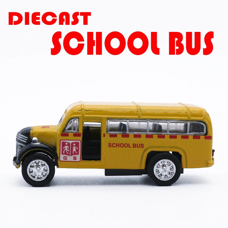 1/64 skala Diecast Classic Mini Malta Bus, zabawki dla dzieci, 5cm metalowy samochód dla dzieci/chłopców jako prezent/pamiątka z funkcją wycofania