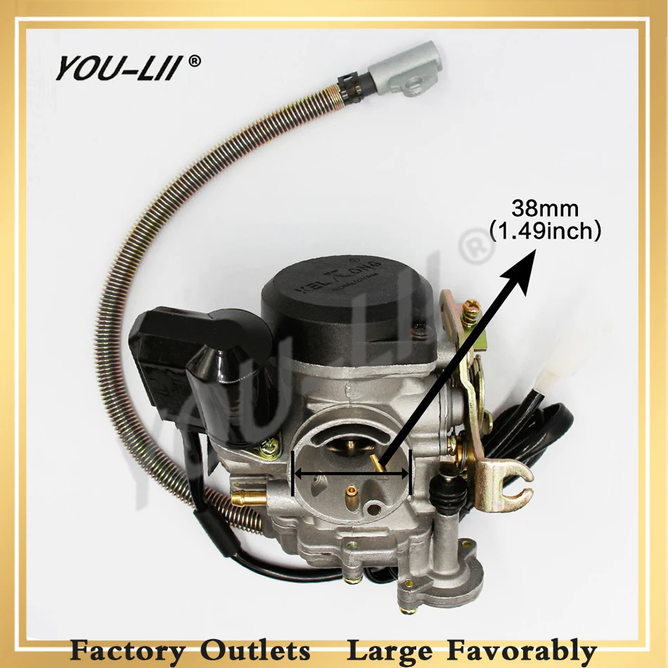 YOULII GY6 80CC Carburetor Scooter Carburetor PD18J Moped Carb for 4-Stroke GY6 SUNL ROKETA JCL Vento 50CC-110CC Scooter MOTO