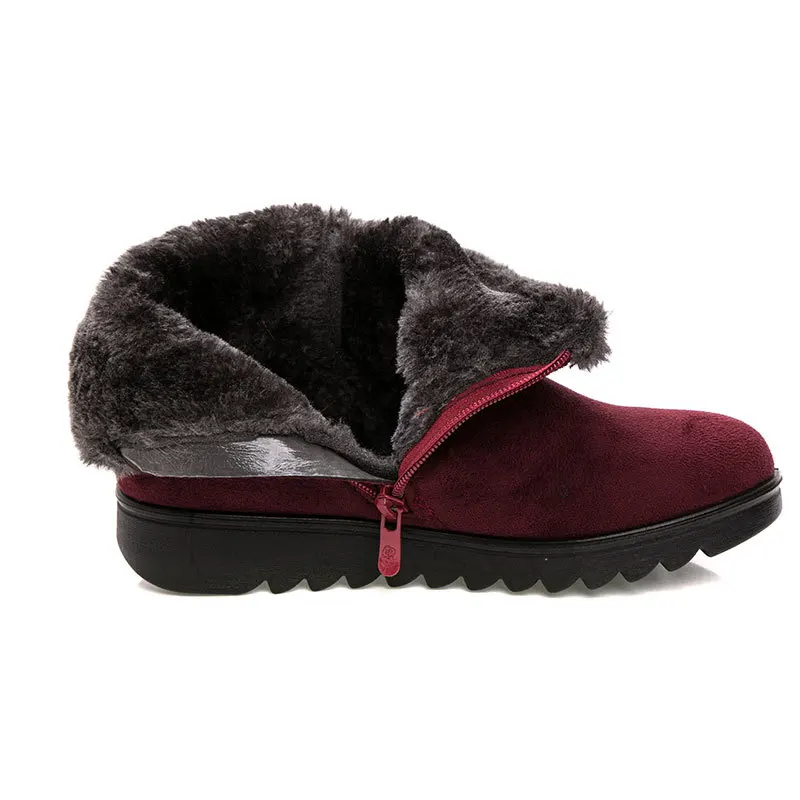 New 2023 women winter boots suede ankle snow boots Female warm fur plush insole comfortable botas mujer flat shoes woman WSH3144