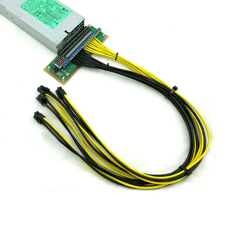 4 шт./лот, бесплатная доставка UL1015 14AWG 6-контактный кабель питания PCI-E для блока питания BTC PCI-E GPU Antminer S1 S3 S5 S7.