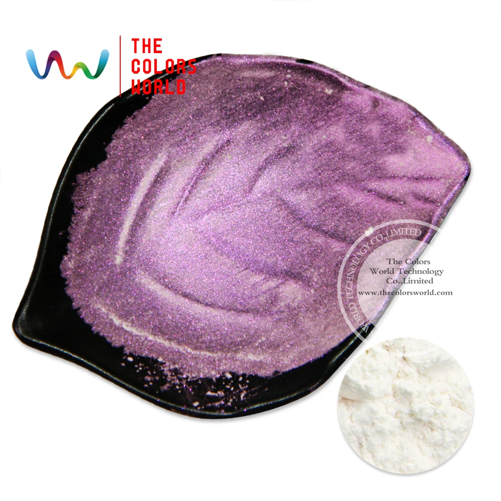 TCWZ671-R3 Tridimensional twinkling diamond purple color pearlescent powder Color shifting magic pigment  for nail art or others