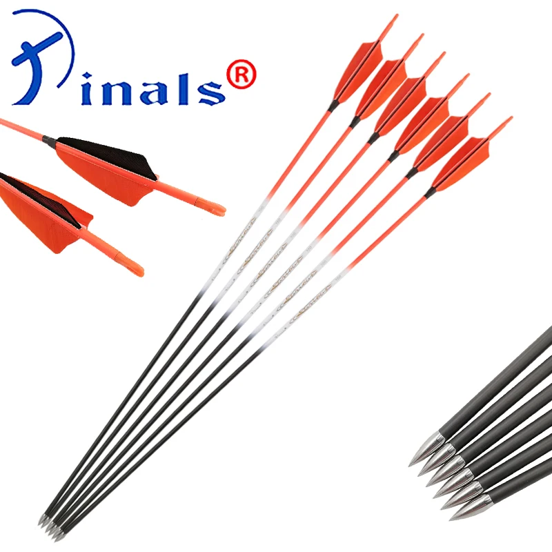 

Pinals Archery Spine 500 600 700 800 900 Carbon Arrows Shaft ID4.2mm 30 Inch Turkey Vanes Recurve Bow Longbow Hunting Shooting