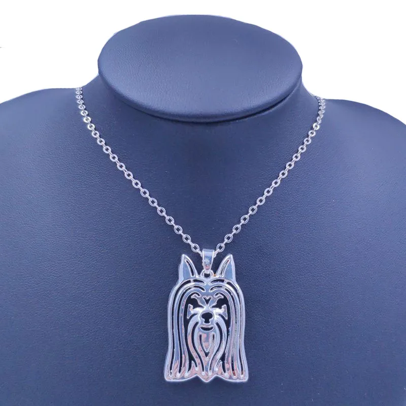 Australian Silky Terrier Cute Dog Animal Pendant Necklace Gold Silver Plated Jewelry For Women Male Female Cute AKC  N181