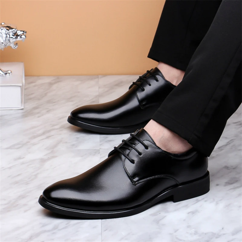 Mazefeng 2019 New Brand Classic Man Pointed Toe Dress Shoes Mens Patent Leather Black Wedding Shoes Oxford Formal Shoes Big Size