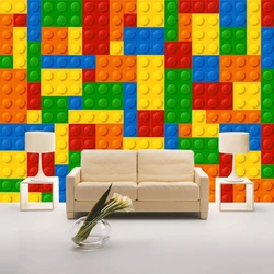 Custom Size 3D Murals Wallpaper Living Room Bricks Children's Bedroom Toy Store Non-woven Wall Coverings Home Decor Background