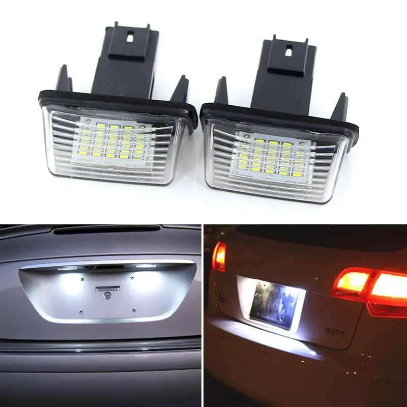 Apmatauto 2 قطعة LED 18SMD رقم الترخيص لوحة أضواء مصباح لسيتروين C3 C4 C5 بيرلينجو ساكسو كسارا بيكاسو