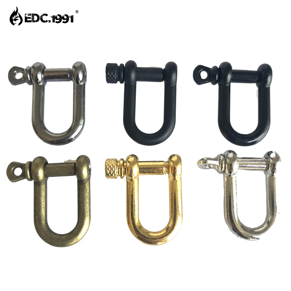 

EDC.1991 Paracord Stainless Steel BOW shackle Steel Buckle For Paracord Bracelet Steel Buckle Outdoor Survival tools 50 pcs/lot