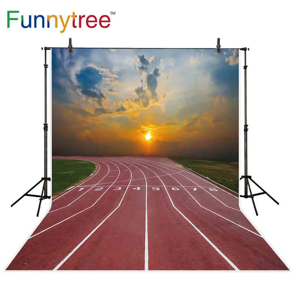 Funnytree backgrounds for photography studio track sport nature view playground sky sunset professional backdrop photocall