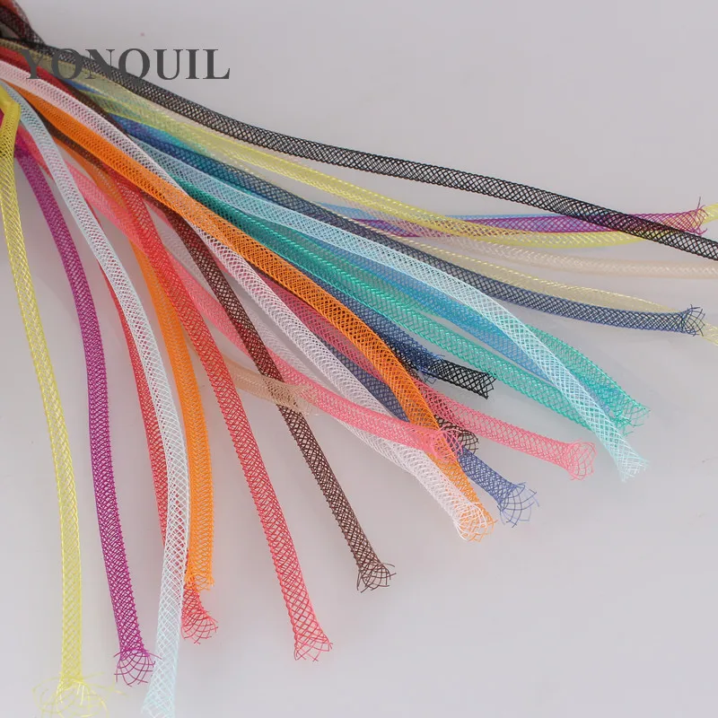 

Non-Metallic 4MM Tubular Horsehair Crinoline Tube Crin Nylon Trimming For Fascinator DIY Hair Accessories100Yards/Lot 32 Colors