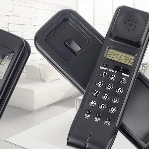Wall Mounted mini fixed Telephone Corded Phone small Landline Antique Retro For Home Hotel  office  elevator white black
