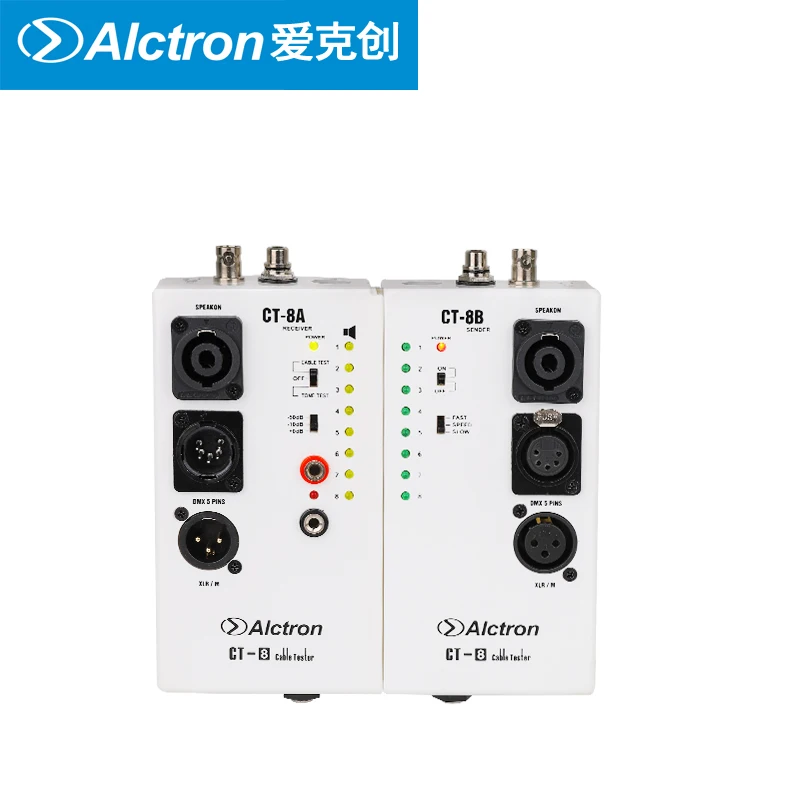 Alctron CT-8 Multi Pirpose Audio Cable Tester RJ45 TRS XLR BNC DMX 5 PINS DIM Network Lan Cable Tester Intelligent Cable Tester