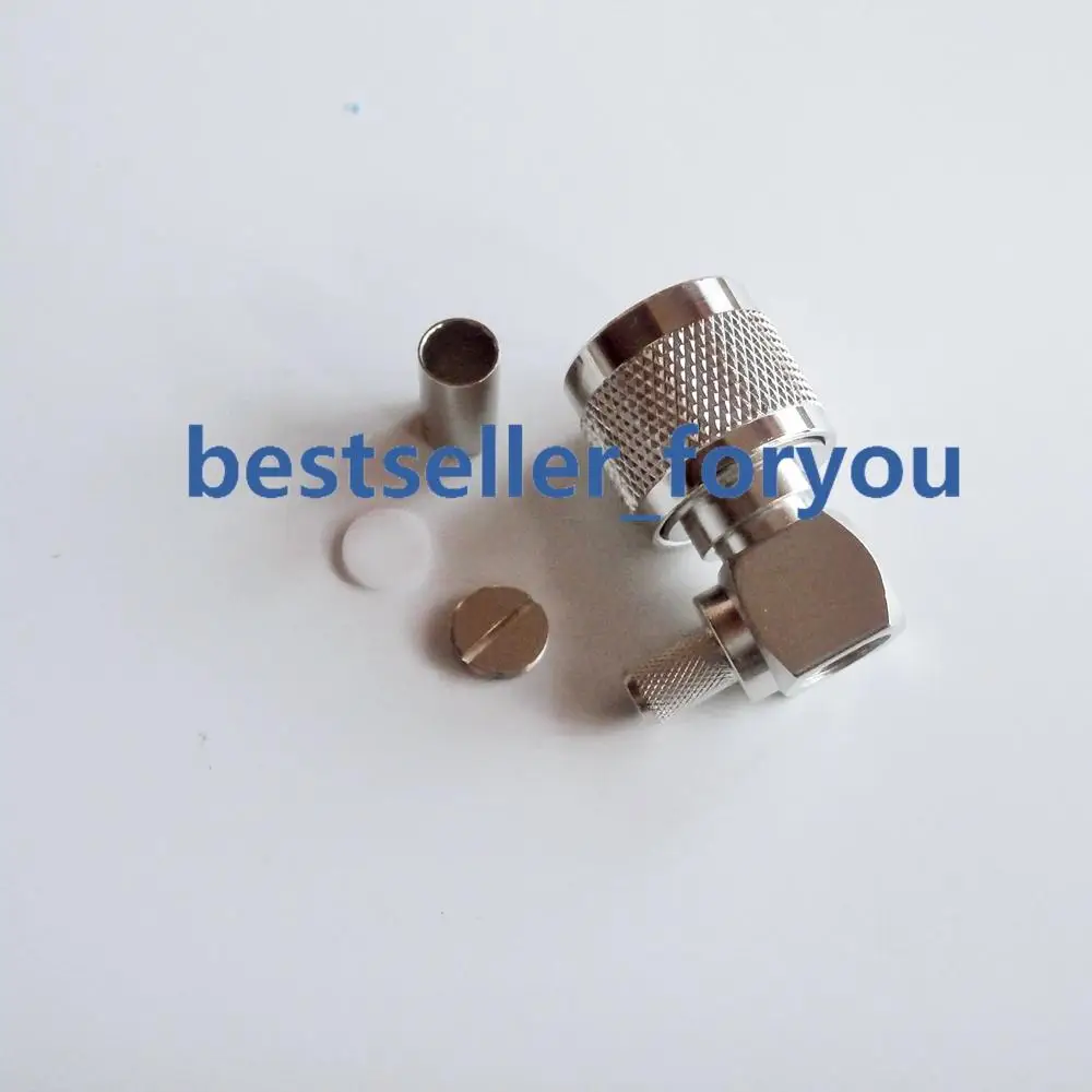 2Pcs N male plug right angle RA crimp For RG8X RG-8X LMR240 cable RF connector