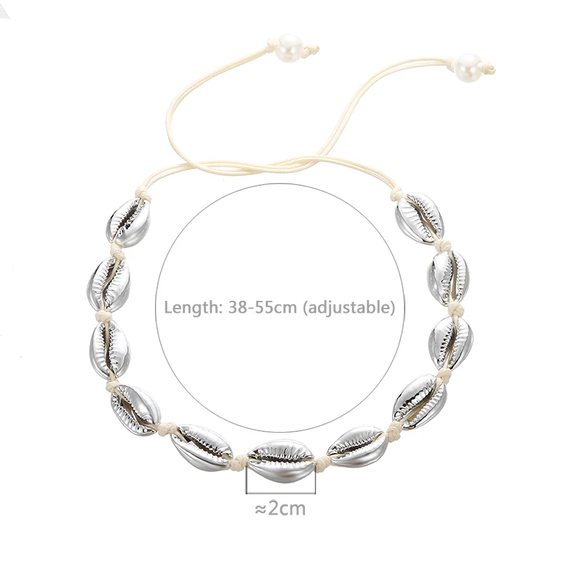 Hot New Woven Choker Shell Jewelry Sexy Women Necklace Accessories Handmade Rope Adj Size Summer Wild Boho Style Girls Necklaces