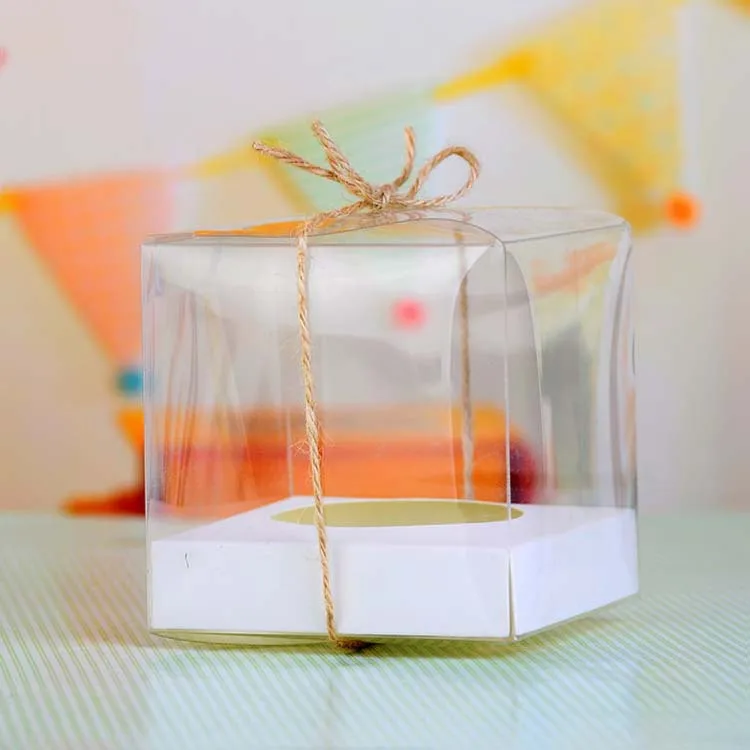 12Pcs Clear Plastic Cupcake Packaging Box Cake Dome Favors Box Container Wedding Party Cupcake Boxes Gift Boxes Supplies