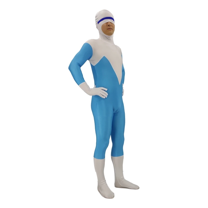 Os Incríveis 2 Frozone Superhero Cosplay para crianças e adultos, festa de Halloween, catsuit, terno Zentai, trajes de filme, meninos