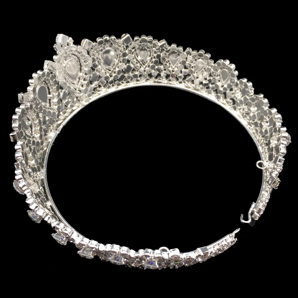 Hadiyana New Bling Wedding Crown Diadem Tiara With Zirconia Crystal Elegant Woman Tiaras and Crowns For Pageant Party BC3232