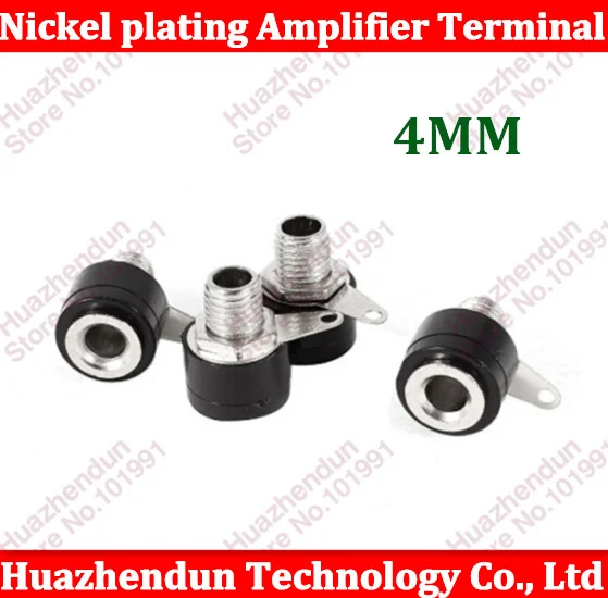 

1000PCS/lto High quality Nickel plating Amplifier Terminal 4mm Binding Post banana Plug socket jack Mount Red Black