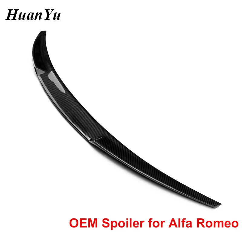 OEM Style Carbon Fiber Spoiler for Alfa Romeo Giulia 952 4-door Sedan Rear Trunk Wings Boot Lip 2016 UP