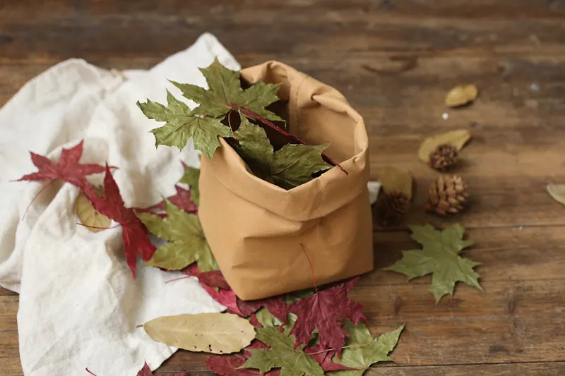 자연 단풍잎 마른 잎 가을 단풍 사진 소품 사진 스튜디오 액세서리 장식용, 레드 오리지널 색상