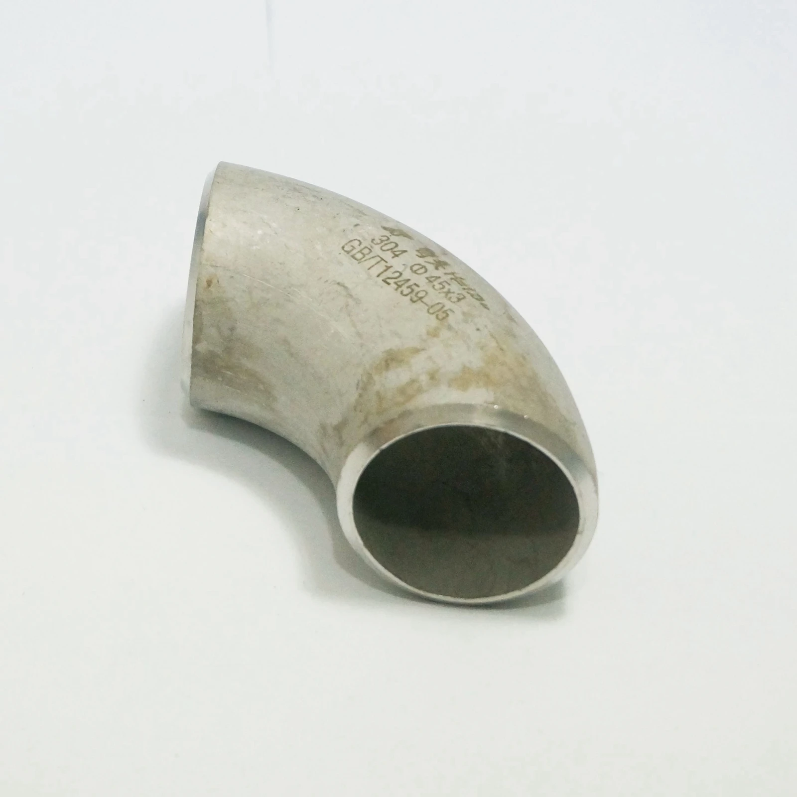 

45mm O/D 304 Stainless Steel 90 Degree Elbow Butt Welded Pipe Fitting Water gas Oil