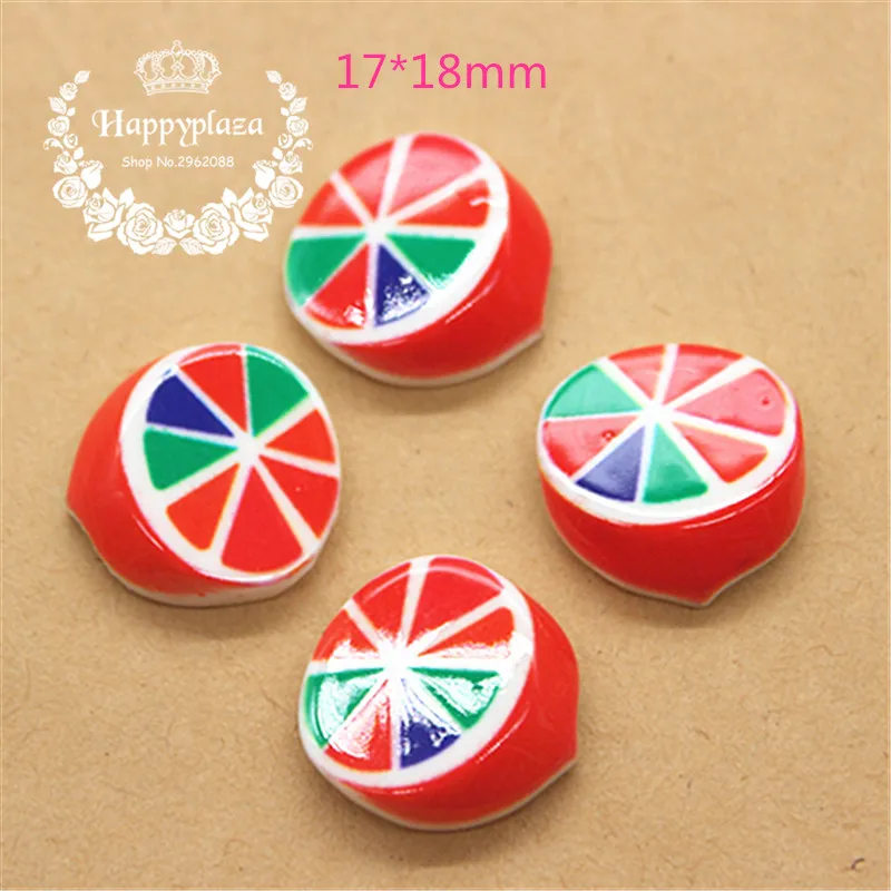 20pcs Kawaii Simulation Fruit Orange Resin Flatback Cabochon Food Art Supply Decoration Charm Craft DIY,17*18mm