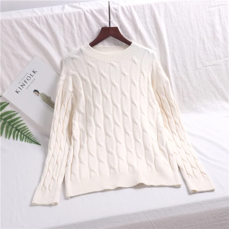 Hirsionsan Sweater Women 2023 Autumn Winter Twist Pattern Knitted Women Pullovers Casual Thicken Warm Soft Jumper Pull Femme