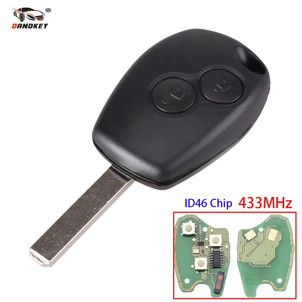 

Dandkey ASK 433MHz PCF7947 Chip 2B Remote Control Key Cover Case For Renault Duster Modus Clio 3 Twingo DACIA Logan Sandero