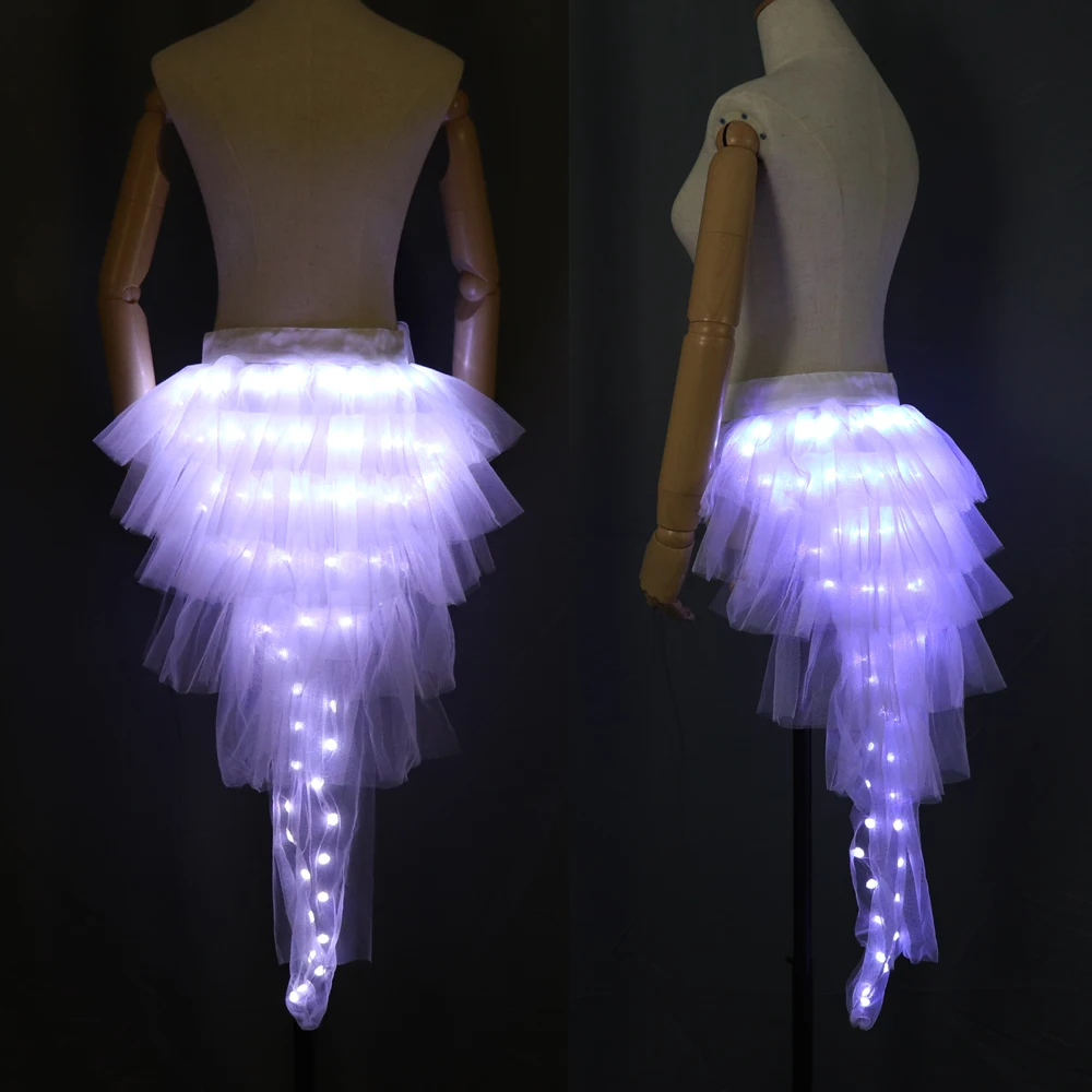 Fashion Dance LED Tutu Skirt Up Neon Fancy Rainbow Mini Tutu Fancy Costume Adult light Skirt TFS Corset Tutu Skirt