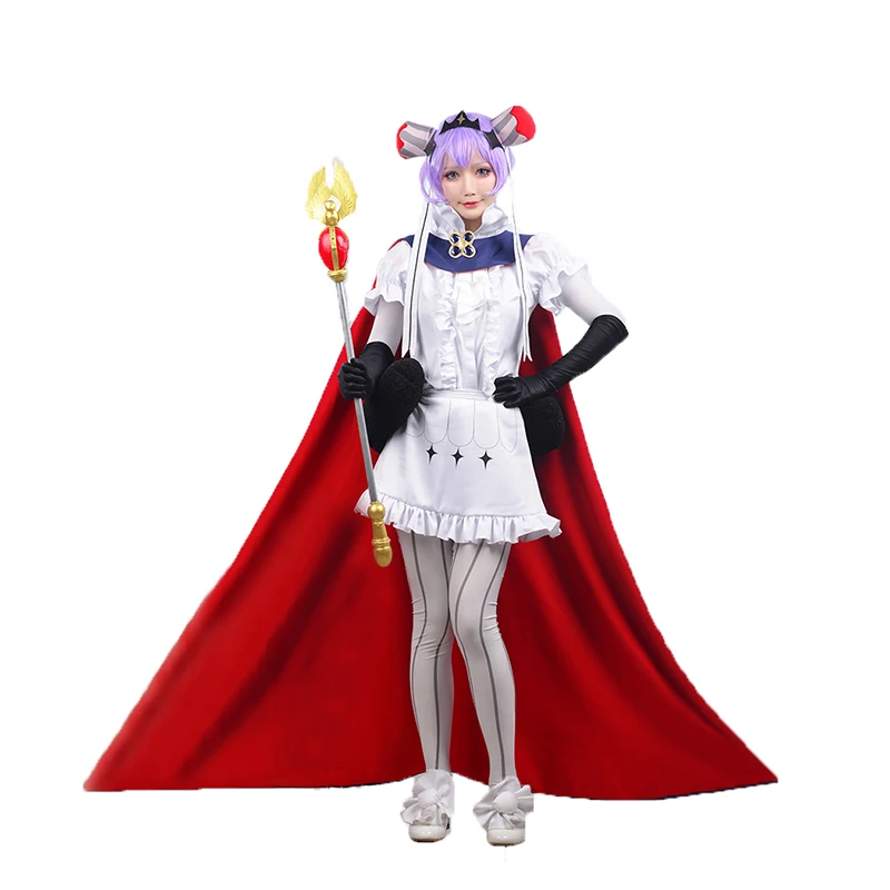 

magical girl raising project Mahou Shoujo Ikusei Keikaku Ruler Mokuou Sanae Uniforms Cosplay Costume with hair accessory 11