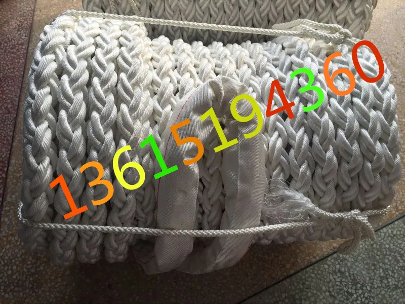 High strength ship cable 52mm cable 52mm eight strand polyester nylon rope braided rope 52mm