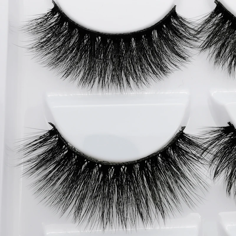 長くて自然なつけまつげ,5ペア/箱,3Dミンクまつげエクステ,美容ツール