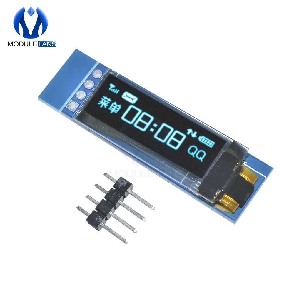 Módulo de pantalla LCD OLED para Arduino, 0,91 pulgadas, 128x32, I2C, IIC Serial, Azul, Blanco, 0,91 ", 12832