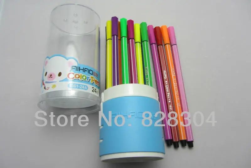 shipping baby started to learn brush 24PCS color inks can be washed