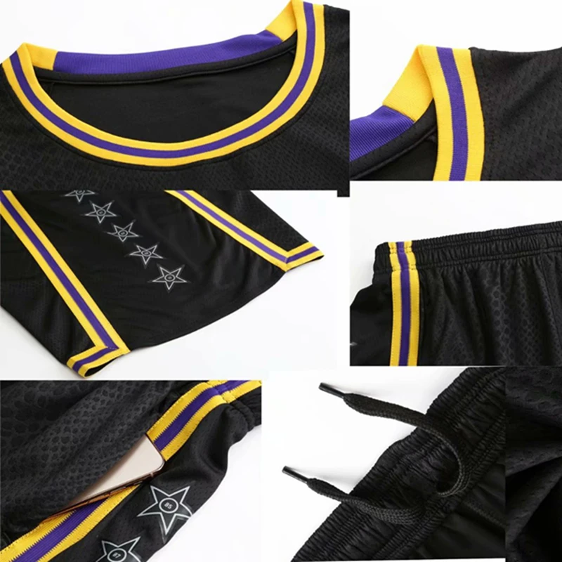 Kids Adult Basketball Jersey Set Child Men Blank Basketball Uniforms Goal Throw Training Vest Double Pocket Shorts Sports Suit