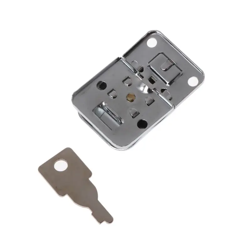 E7CD Jewelry Box Lock for Latch Wooden Box Buckle Lock Toggle Hasp for Latch Catch Clasp Zinc Alloy Hinge With for Key Easy T