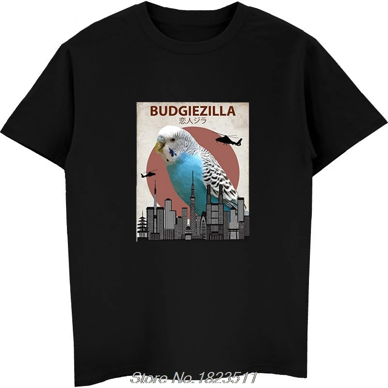 Hot Sale Fashion Budgiezilla | Budgie T-Shirt For Budgerigar Parakeet Lovers Tshirt Funny Men Tees Tops Harajuku Streetwear