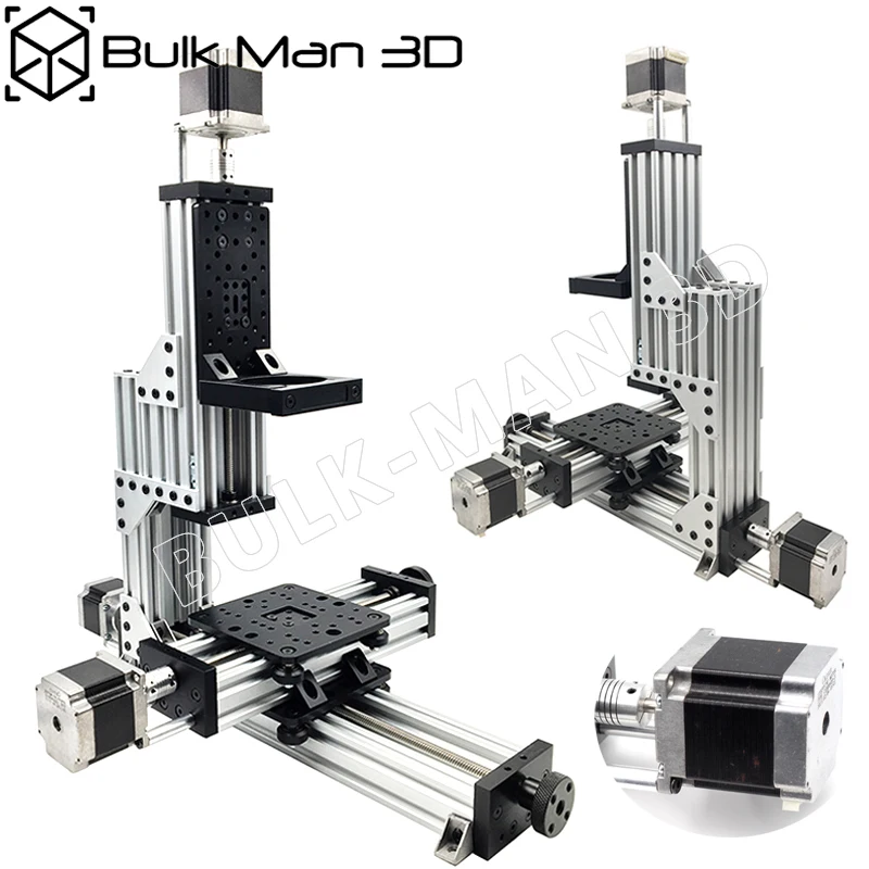 20%OFF BulkMan3D MiniMill CNC Machine Mechanical Kit 3 Axis Desktop DIY Milling Frame Kit with 1.26N.m Nema23 Stepper Motors