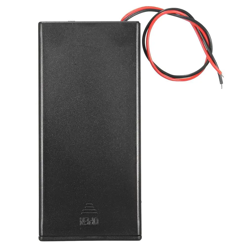 Universale Nero Della Batteria di Caso di Immagazzinaggio 3.7V 2x18650 Batterie Holder Box Container Con Interruttore ON/OFF