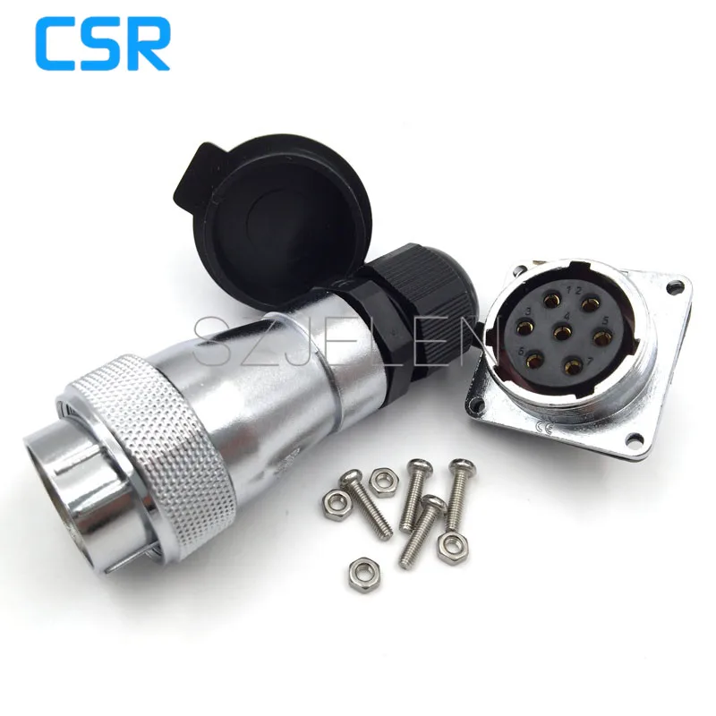 WF28 Serie 7 Pin Aviation Plug Socket Connector, Ip67, 7 Pin Outdoor Male Female Welding Waterproof  Connector