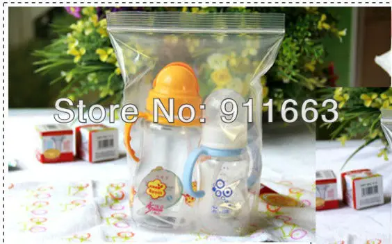 20cm*25cm*0.12mm,100pcs/lot,Clear Self -Sealed Plastic Bags,Valve Bag,Ziplock Bag,reclosable bag