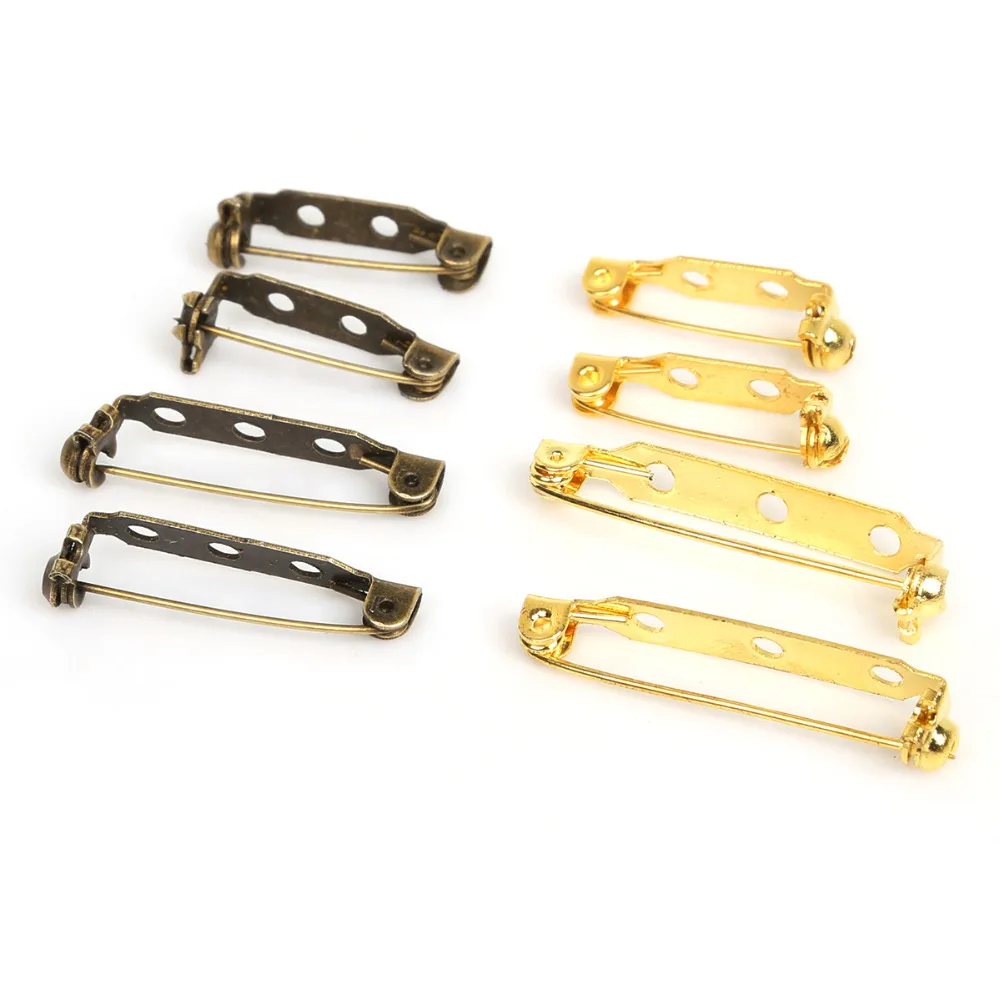 New Arrival 30pcs/lot 21X5mm 27X5mm Iron Safety Brooch Pin Jewelry Findings for DIY Necklaces Earrings Bracelet Brooch Making
