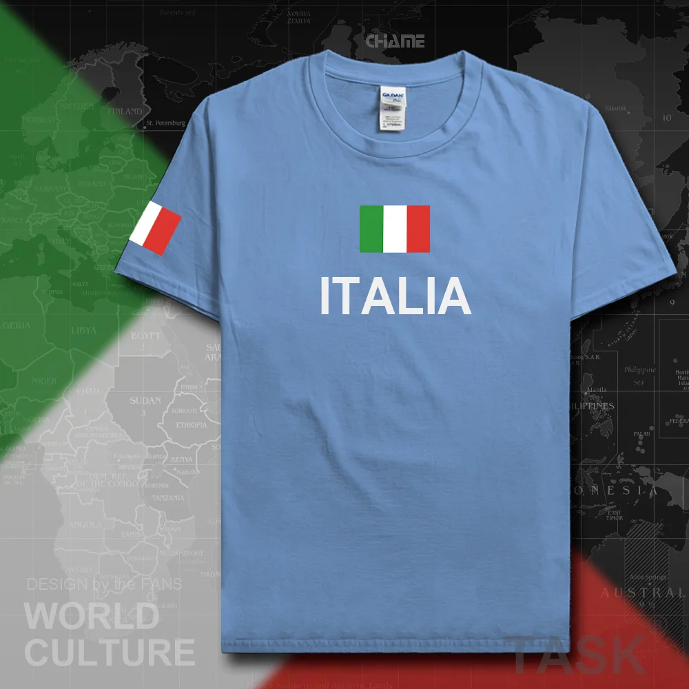 Italy Italia Italian t shirt man 2017 t-shirts  nation team 100% cotton gyms fans Jerseys streetwear fitness ITA country tops