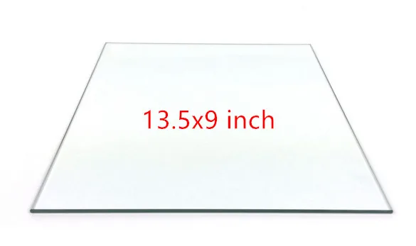 

13.5x9.5 inches ( i.e 342x241mm ) 3mm thick XL BOROSILICATE GLASS PLATE for DUPLICATOR 5S 3D printer accessories