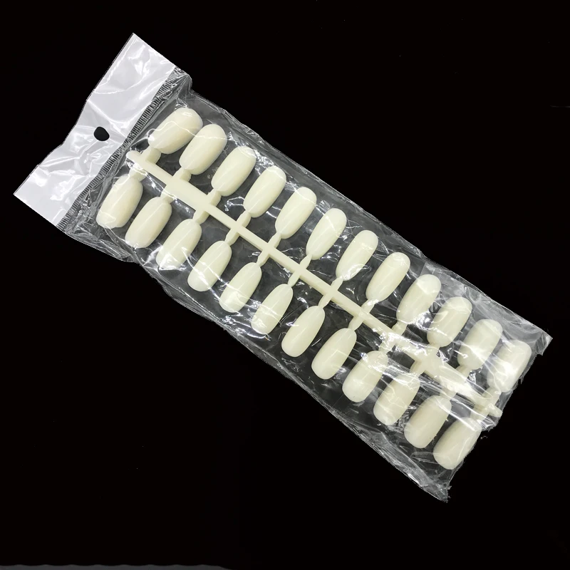 240 Nail Art Tips False Nails 10pcs Nature Transparent Black Full Card Nail Art Display Practice Acrylic UV Gel Polish Manicure