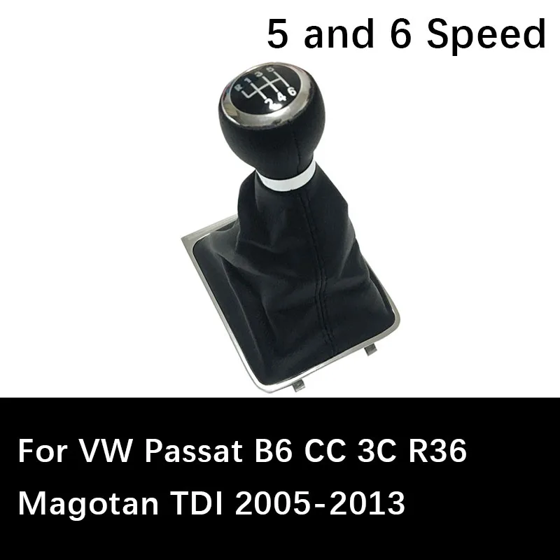 Car Gear Shift Knob For Volkswagen VW Passat B6 CC 3C R36 Magotan TDI Manual Lever Shift Knob Head Handball Stick Assessories