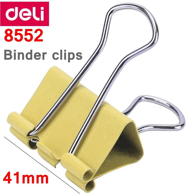 24PCS/BOX  Deli 8552A Binder Clips 1-3/4