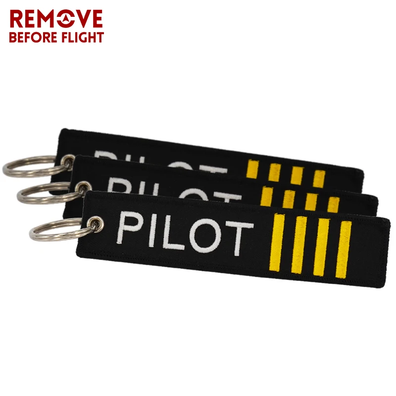 

Wholesale Remove Before Flight Chaveiro OEM Key Chain Safety Tag Embroidery Pilot Key Ring Chain for Aviation Gifts 100 PCS/LOT