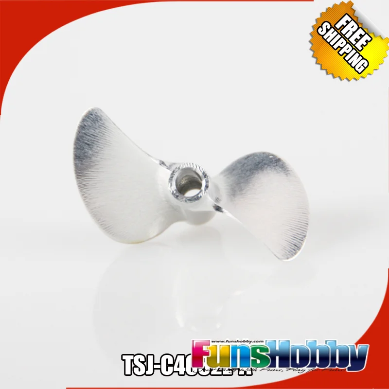 Tenshock CNC 7075-T6 2 blade Aluminium Propeller M4 for Eco Rc boat