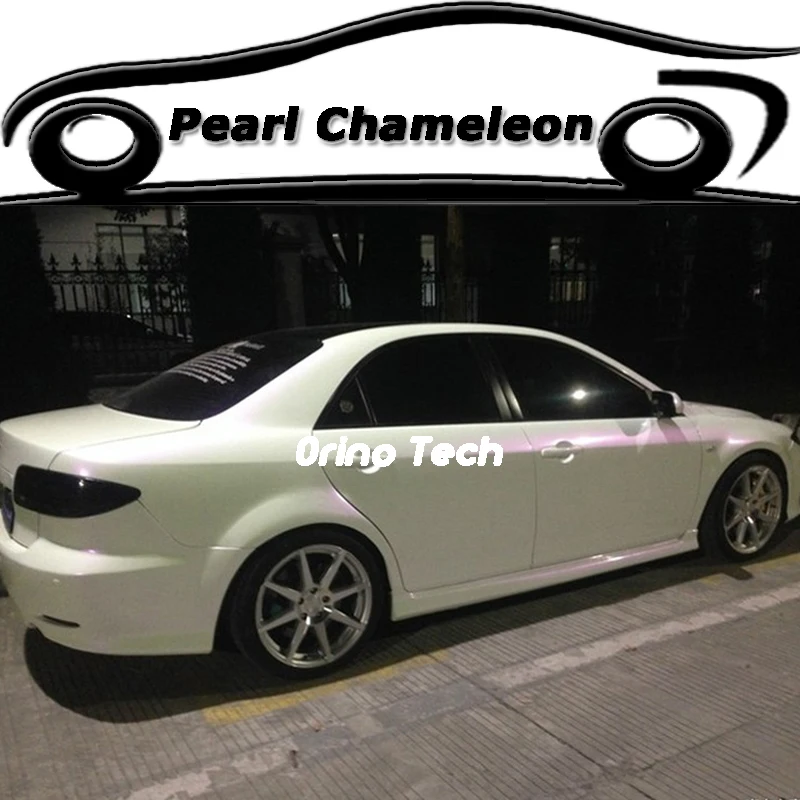 

Car Styling Premium Glossy Chameleon Film Vinyl White-Red Pearl Wrap Decal With Air Free Size:1.52*20 meters (5ft x 65ft)