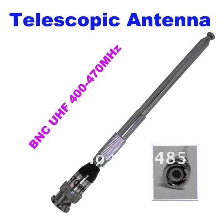 Bnc antena telescópica 400-470mhz, para walkie talkie, dois sentidos, transmissor e interfone